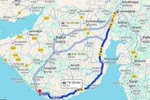 Ahmedabad to Somnath Distance