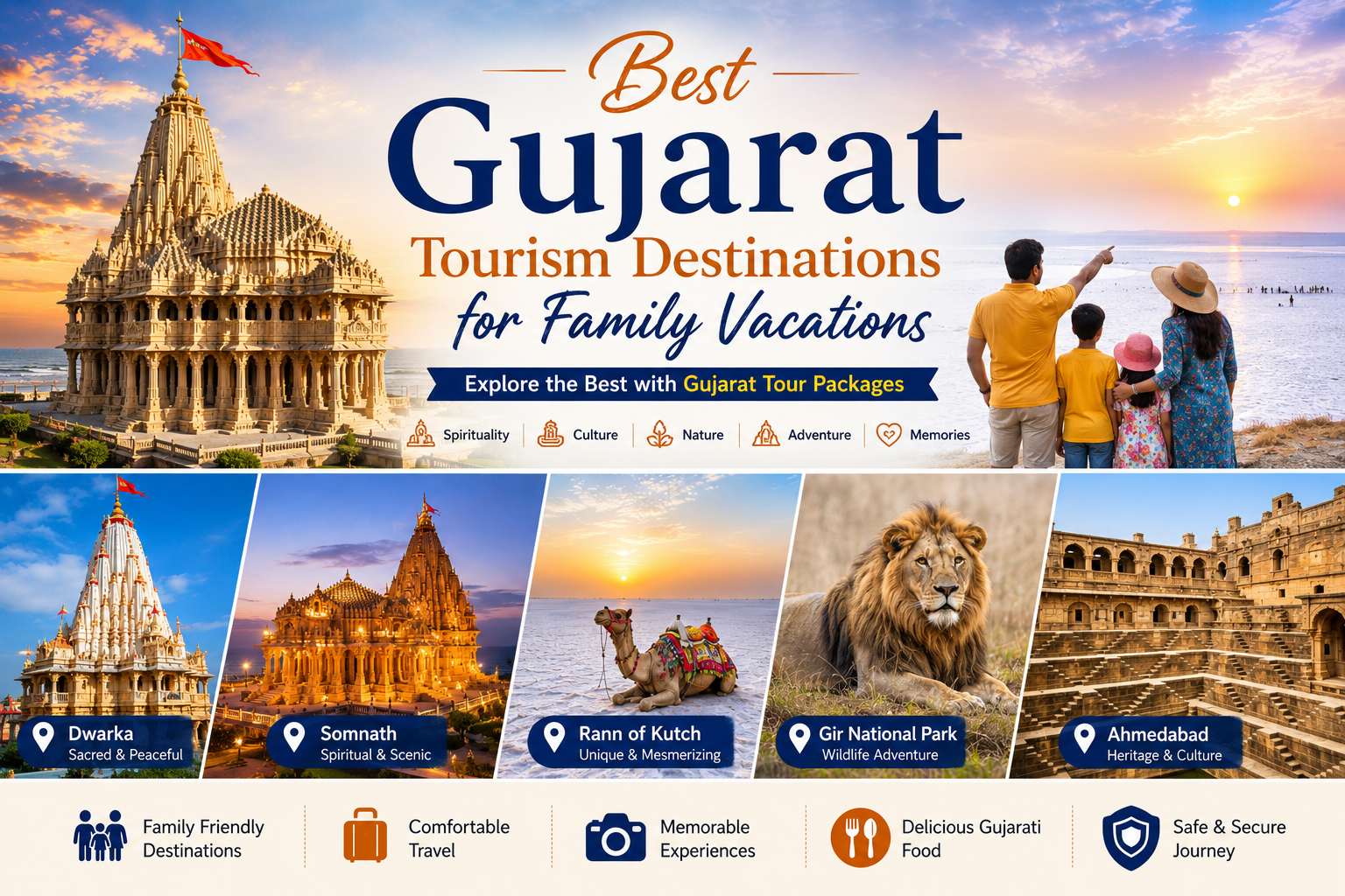 Best Gujarat Tourism Destinations for Family Vacations Best Gujarat Tourism Destinations for Family Vacations